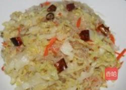 香辣包菜炒粉丝的做法图解5