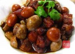 口蘑鹌鹑蛋烧肉的做法图解13