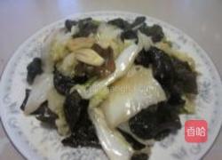 大葱炒白菜木耳的做法图解6