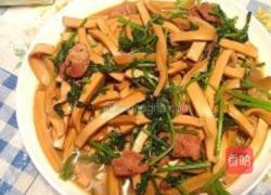 香菜炒豆干的做法图解3