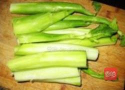 小炒芥蓝片的做法图解2
