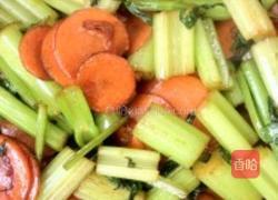 芹菜炒胡萝卜的做法图解6