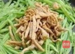 扁豆炒肉丝的做法图解4