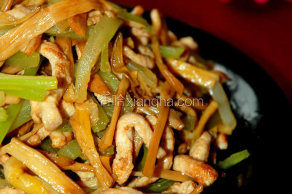 芹菜千张肉丝