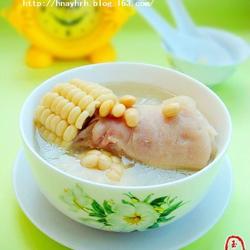 玉米猪手黄豆汤的做法[图]