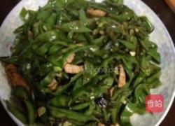 肉炒扁豆丝的做法图解4