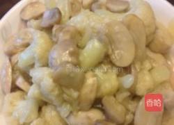 蘑菇花菜的做法图解3