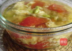 番茄榨菜毛豆子蛋汤的做法图解5