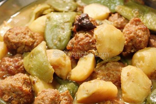 油豆角小土豆炖肉丸