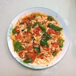 蕃茄青椒炒鸡蛋的做法[图]