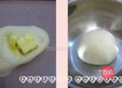 黄油香蒜熏肉肠面包的做法图解2