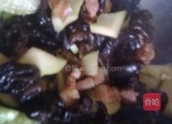 木耳肉片炒佛手的做法图解6