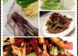 干煸鱿鱼的做法图解3