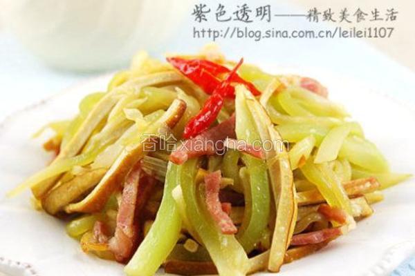 蚝油培根什锦炒