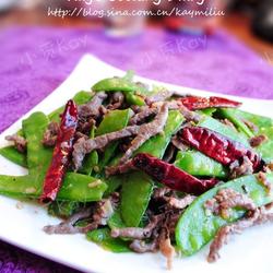 雪豆牛肉丝的做法[图]