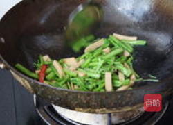 空心菜杆炒火腿的做法图解3
