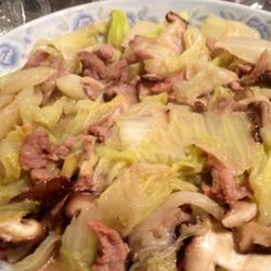 鲜菇肉丝煨白菜的做法[图]