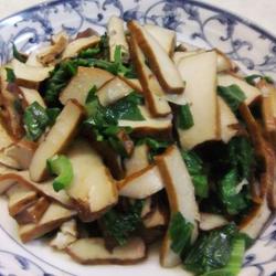 菜叶炒豆干的做法[图]