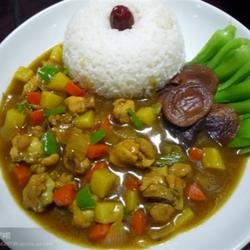 咖喱鸡肉盖浇饭的做法[图]
