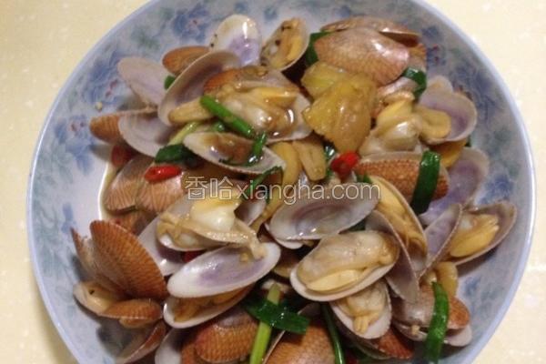 香辣姜葱爆炒花甲