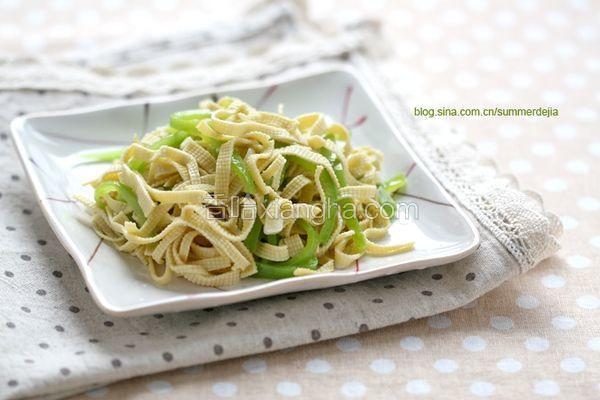 尖椒炒豆腐丝