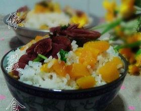 南瓜腊鸭腿焗饭[图]