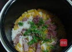南瓜腊鸭腿焗饭的做法图解3