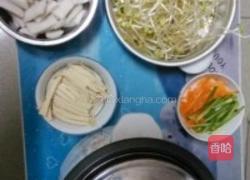 杂蔬千张煮年糕的做法图解2