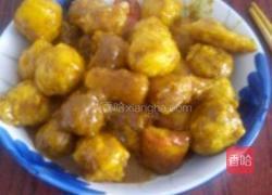 咖喱墨鱼丸的做法图解4