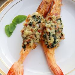 菠菜培根奶油虾的做法[图]
