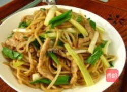 韭黄肉丝炒面的做法图解11