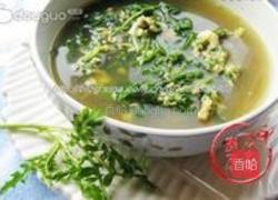 荠菜花汤的做法图解3