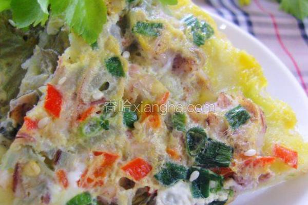 杂蔬海鲜煎饼