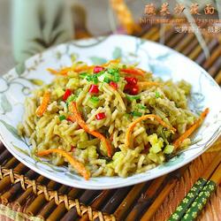 酸菜炒莜面的做法[图]