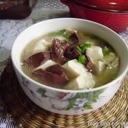 肉丝豆腐猪血汤的做法[图]