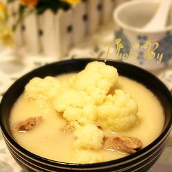 菜花扇骨鲫鱼汤的做法[图]