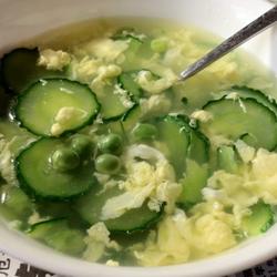 黄瓜鸡蛋豌豆汤的做法[图]
