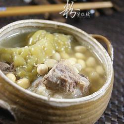 凉瓜黄豆扇骨汤的做法[图]