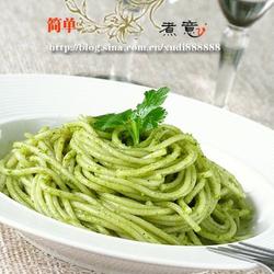 香草杏仁青酱意面的做法[图]