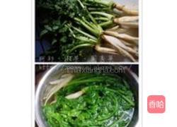 辣炒萝卜菜的做法图解1