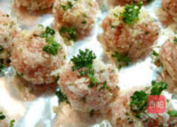 西芹芝士烤肉丸的做法图解3
