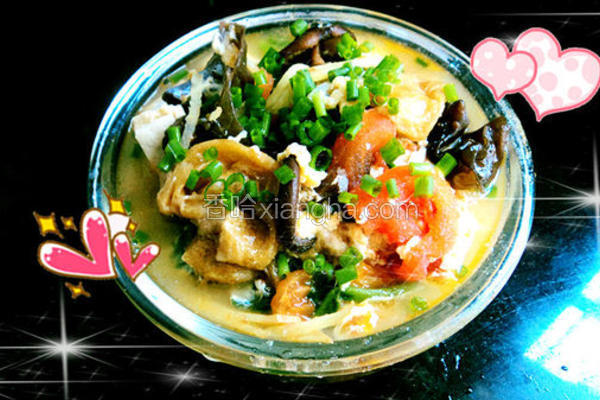 油面筋西红柿豆腐汤