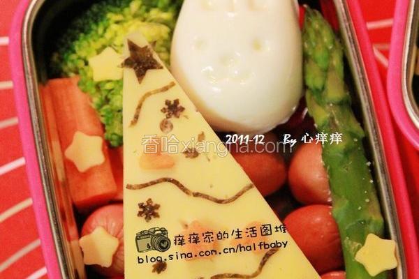 圣诞树三文治