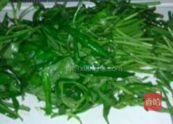 空心菜炒羊肉的做法图解1