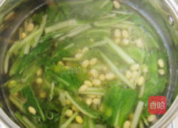 黄豆小白菜汤的做法图解3