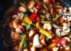 日式墨鱼鲜虾乌东面的做法图解4