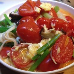 蕃茄鸡蛋香菇面的做法[图]