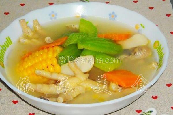 苦瓜玉米马蹄鸡脚汤