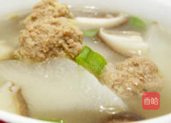 牛肉丸子萝卜汤的做法图解4