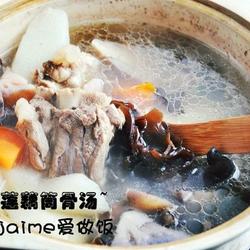 冬日温暖能量山药莲藕筒骨煲的做法[图]